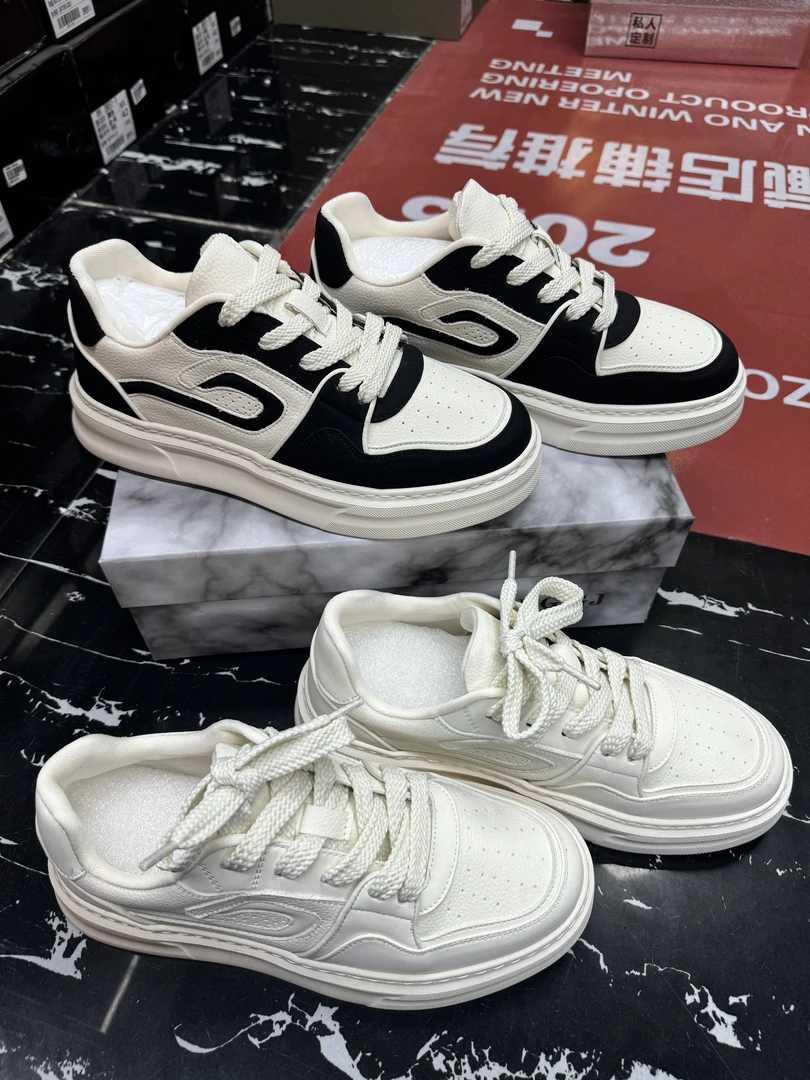 夏季男士运动休闲拼色透气板鞋老爹鞋小白鞋