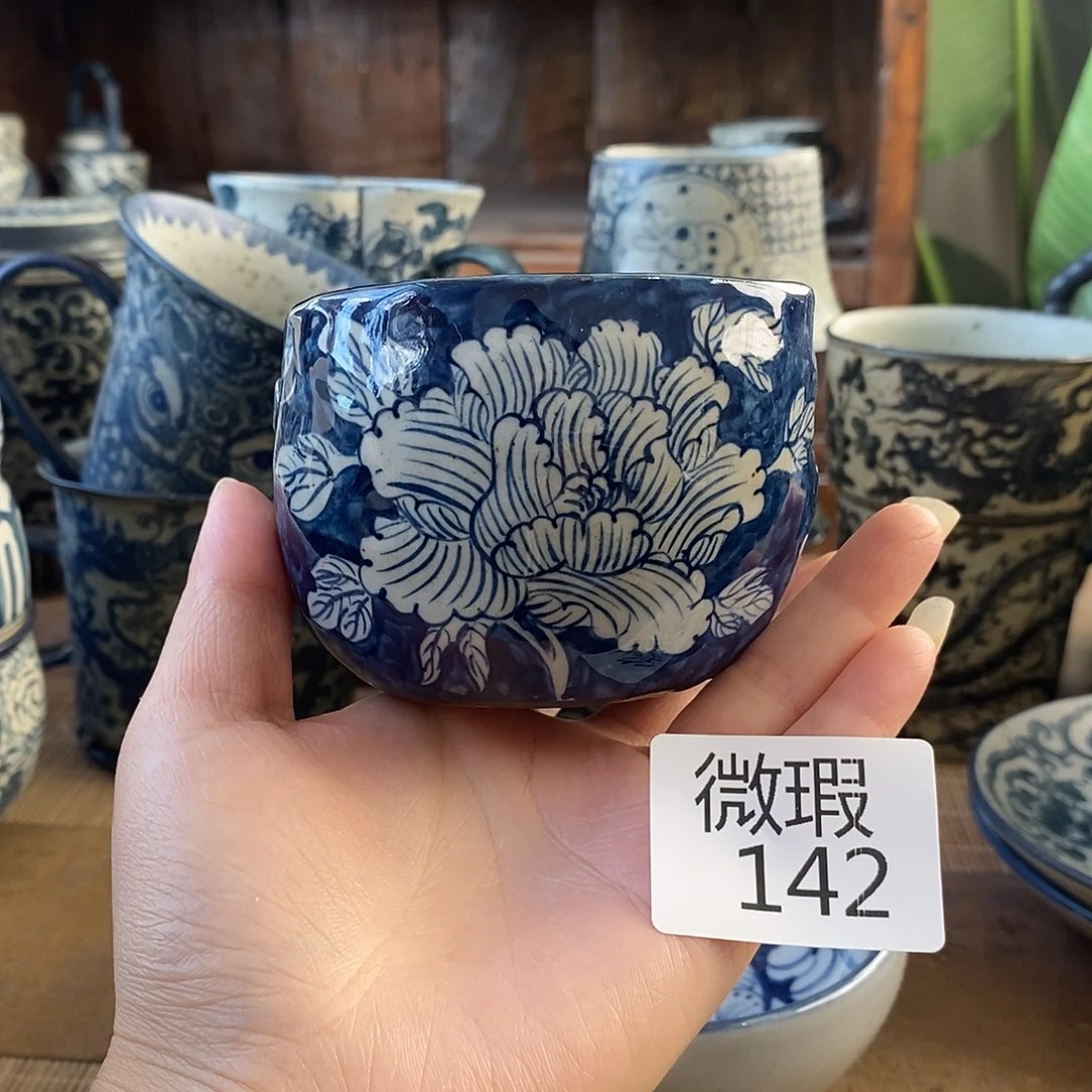 手工手绘青花高温陶瓷