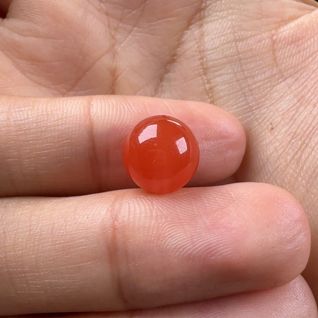 十***叶南红玛瑙未镶嵌福利款圆珠10.0不退不换