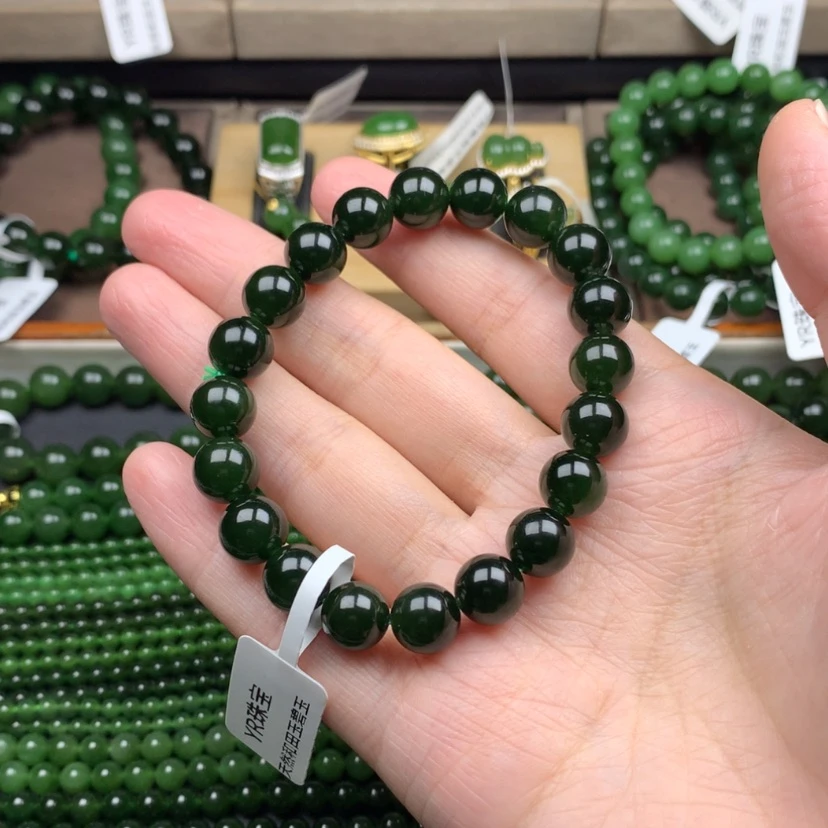 【闪购商品】未镶嵌手串和田玉（碧玉）是***啊10