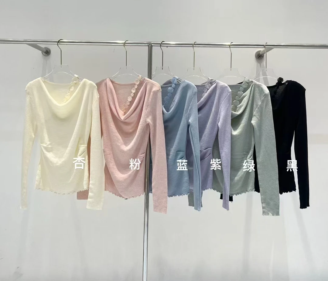 女装打底歇肩款长袖百搭修身显瘦