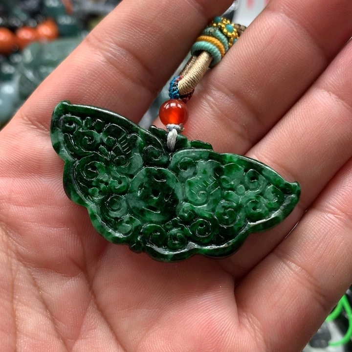 翡翠颈饰未镶嵌保真天然A货翡翠