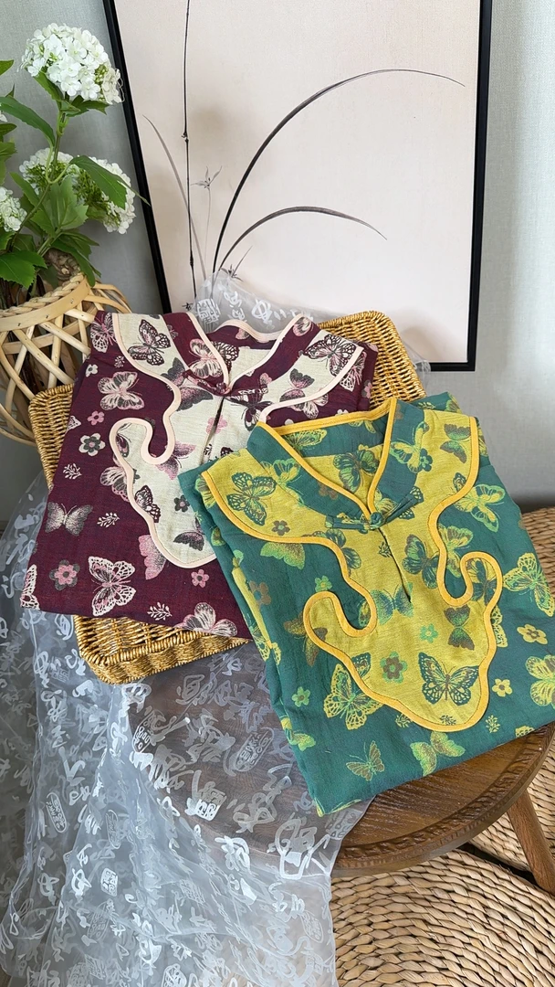 锦喜高定中式立领提花棉睡衣套装