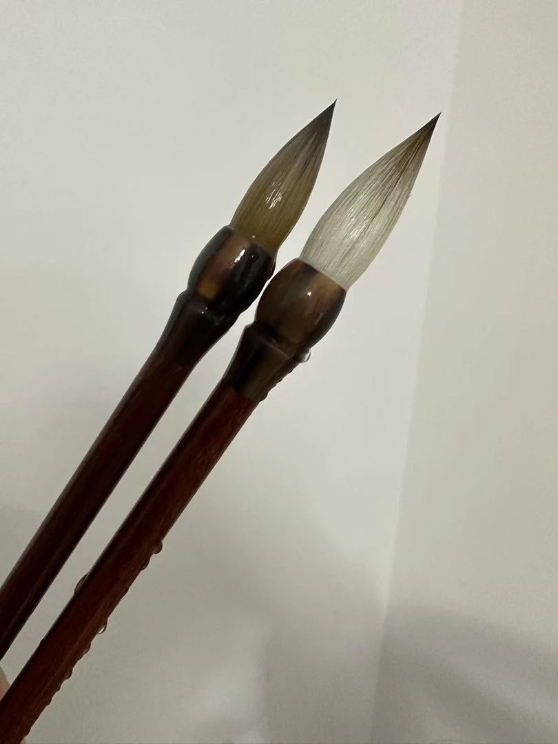 红狐之（特制山靑）纯红狐羊兼出峰3和3.7中楷作品毛笔