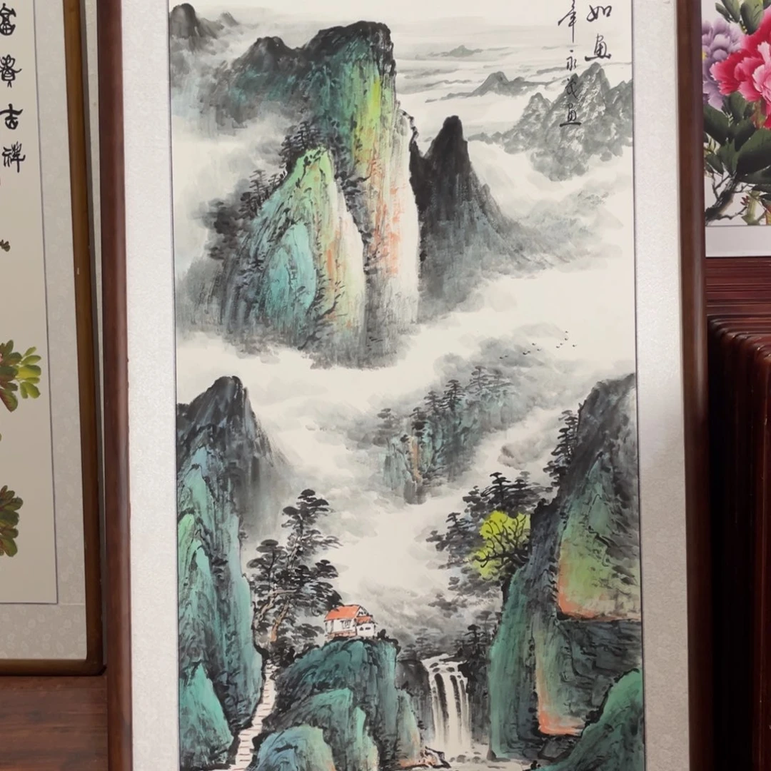 国画带框尺寸63*123厘米