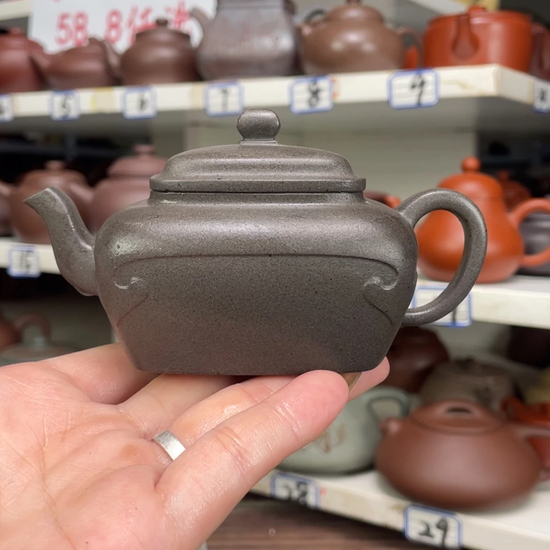 茶壶紫砂青灰段全手150毫升微瑕