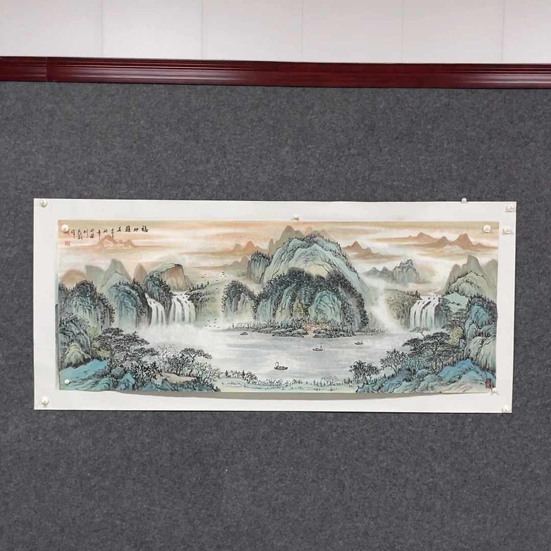 国画小六尺178.69画芯 山水