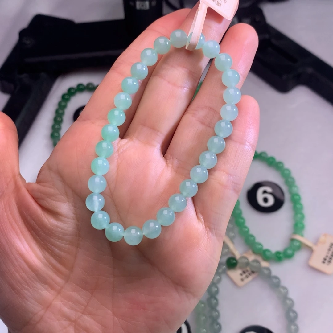 手链翡翠未镶嵌卡6.7