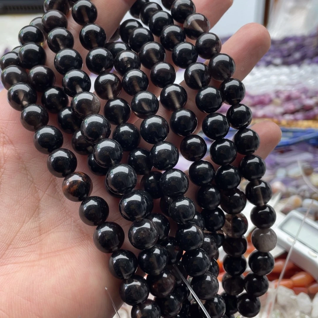 玛瑙/玉髓合金珠宝半成品两条装卡10mm冰耀圆珠