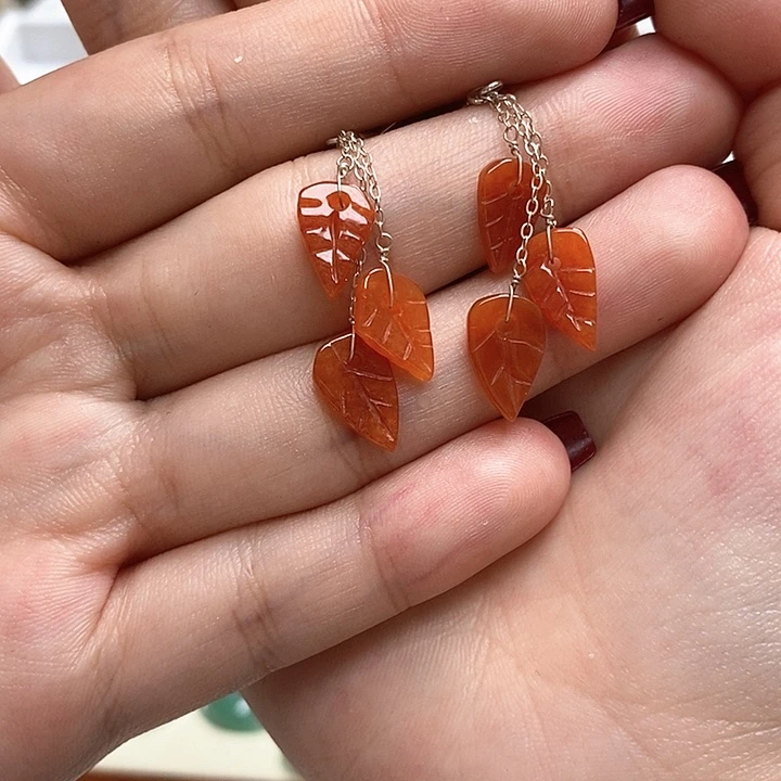 翡翠银S925镶嵌耳饰