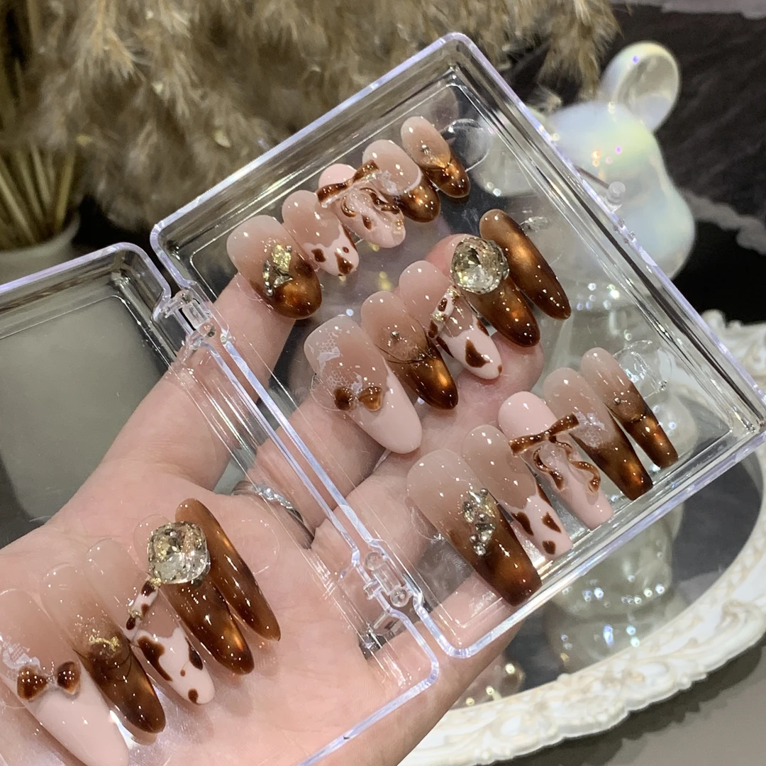 【粉琥珀】——软糖纯手工穿戴甲