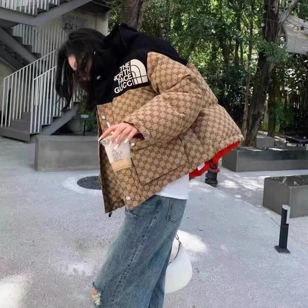 未使用 GUCCI/古驰 联名北面老花羽绒服/s/10166