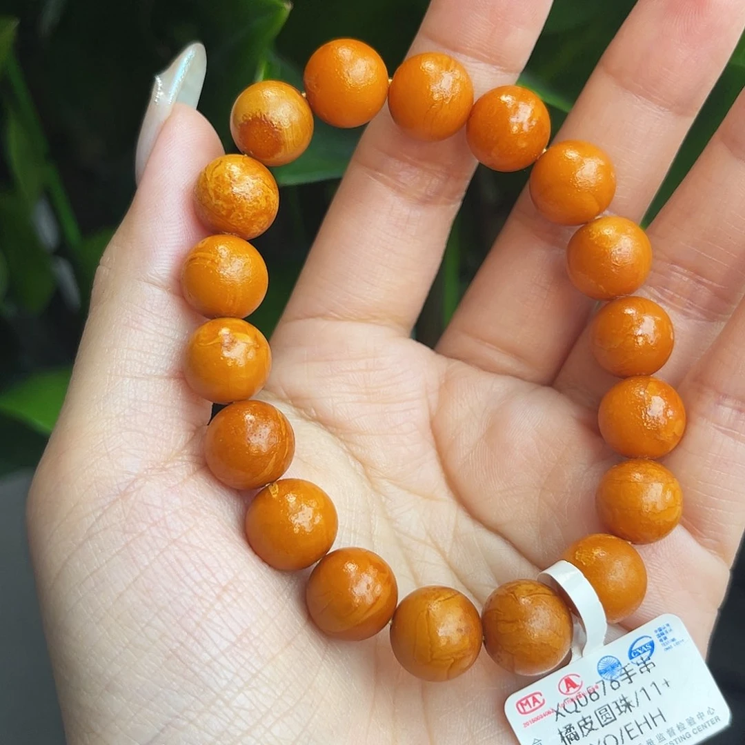未镶嵌琥珀手链11m老蜡