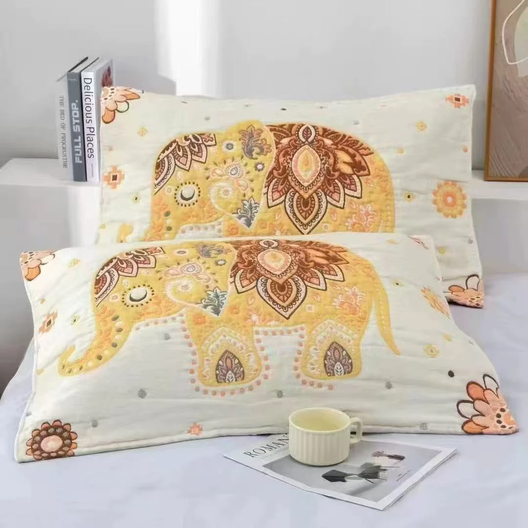 云朵枕巾泡芙柔软纯棉一装纱布成人枕巾加大枕头巾单人可爱加厚