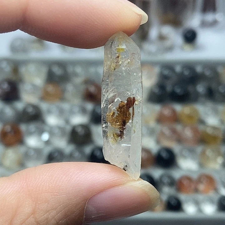 未镶嵌水晶颈饰胶花油胆