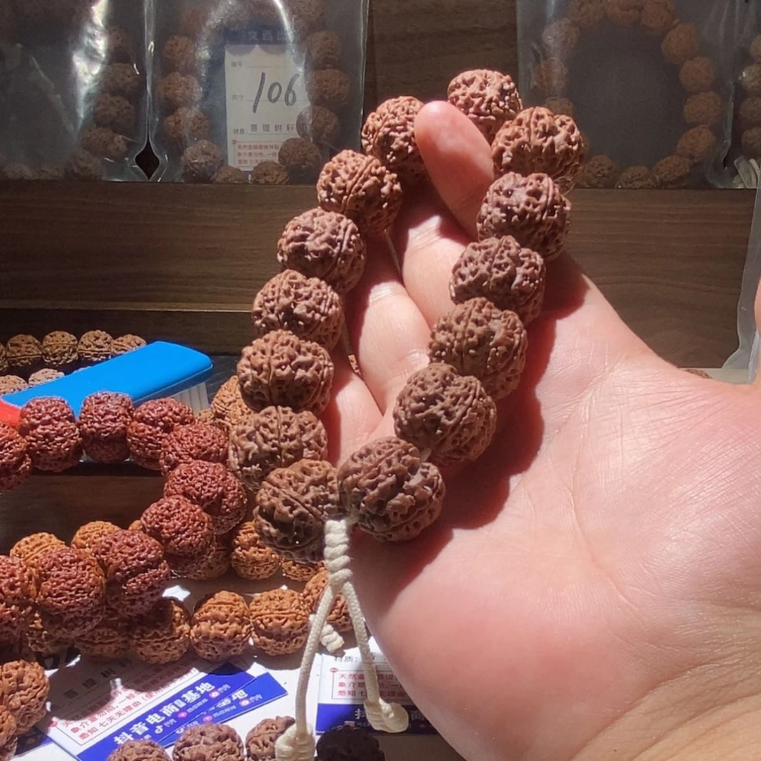 金刚菩提吊坠九*私人订制原生态铁籽梅花双龙23mm