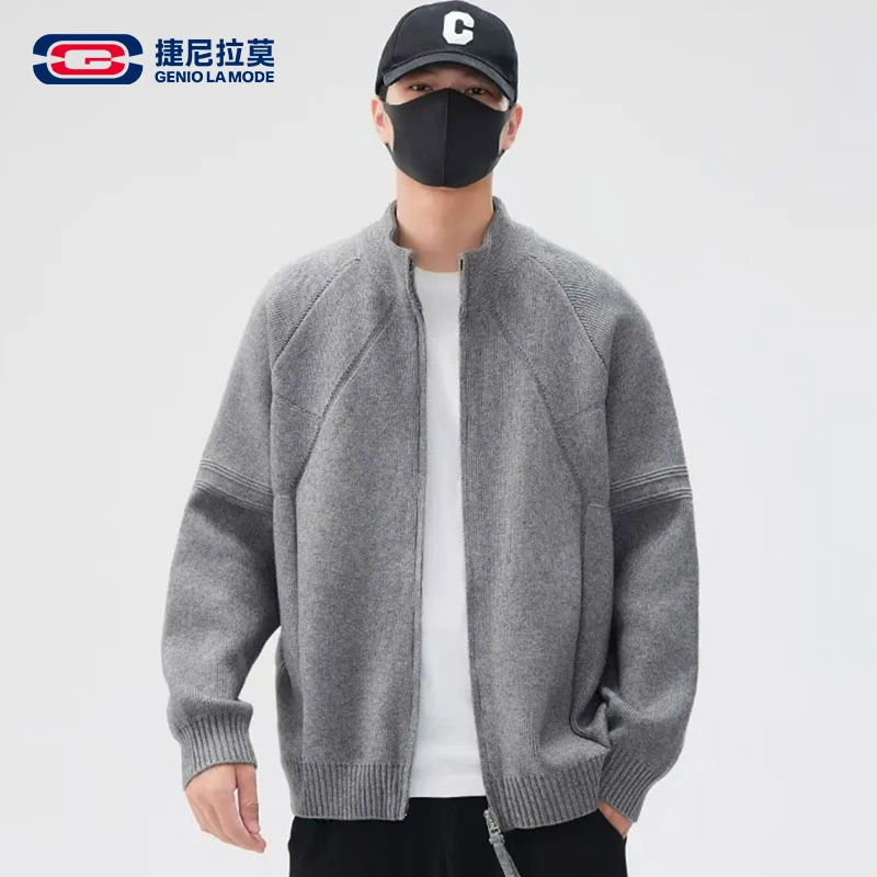 【敖瑞鹏代言】赠敖瑞鹏小卡捷尼拉莫男士秋冬针织开衫毛衣百搭宽松