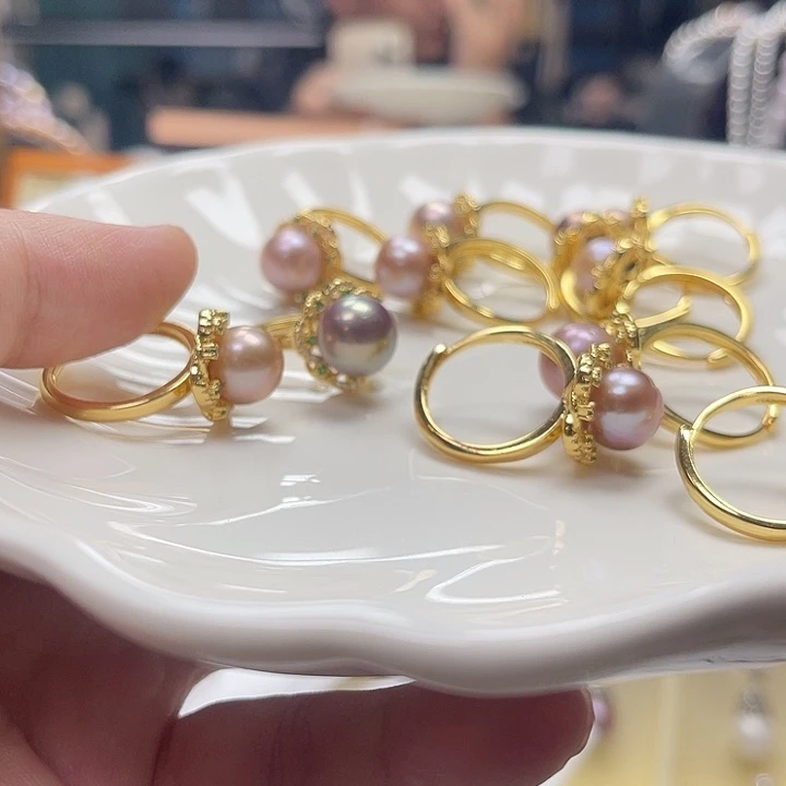 戒指未镶嵌淡水珍珠爱迪生珍珠戒指