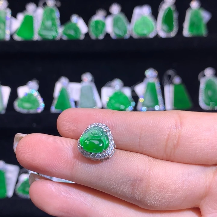 【闪购商品】颈饰银S925镶嵌翡翠天然翡翠
