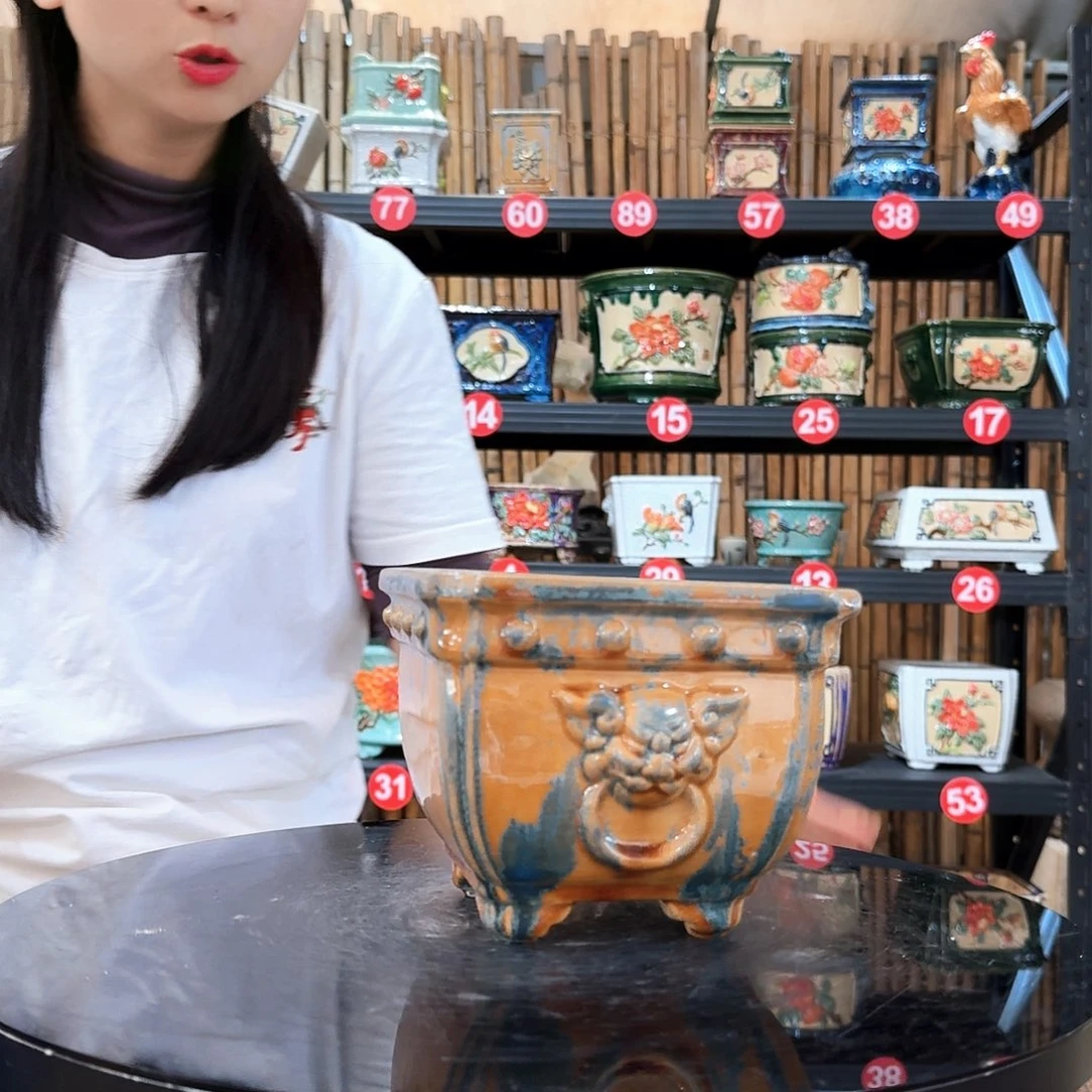 7296石湾瑕疵窑变随机外口15内深10