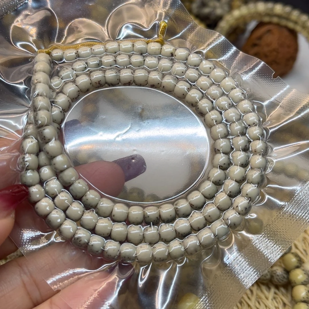 星月菩提手串原生态石于玉料大留白卡6