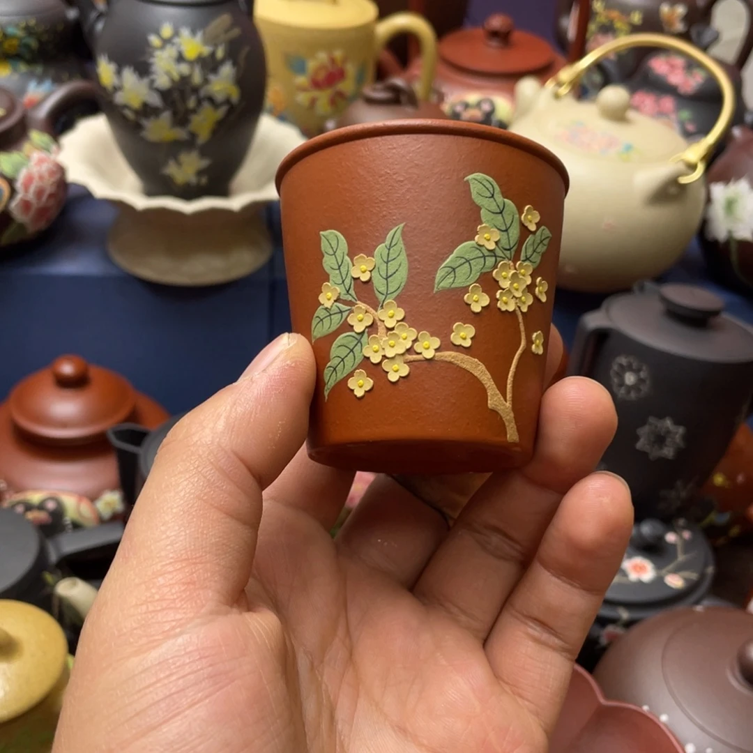 红泥茶杯紫砂主人杯80cc