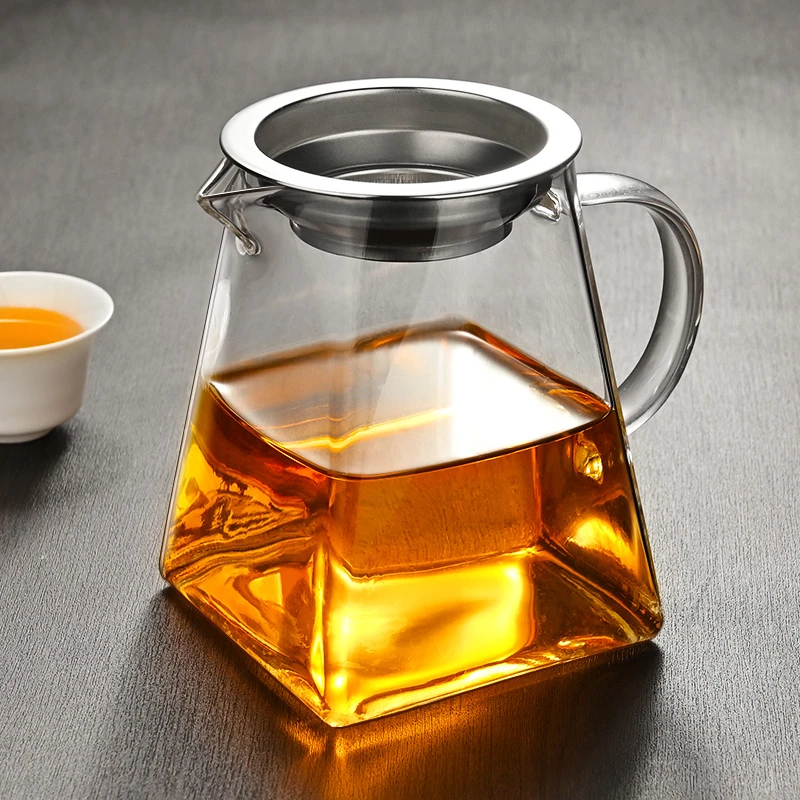 加厚耐热高硼硅玻璃公道杯茶漏高档分茶器茶具家用大容量泡茶杯