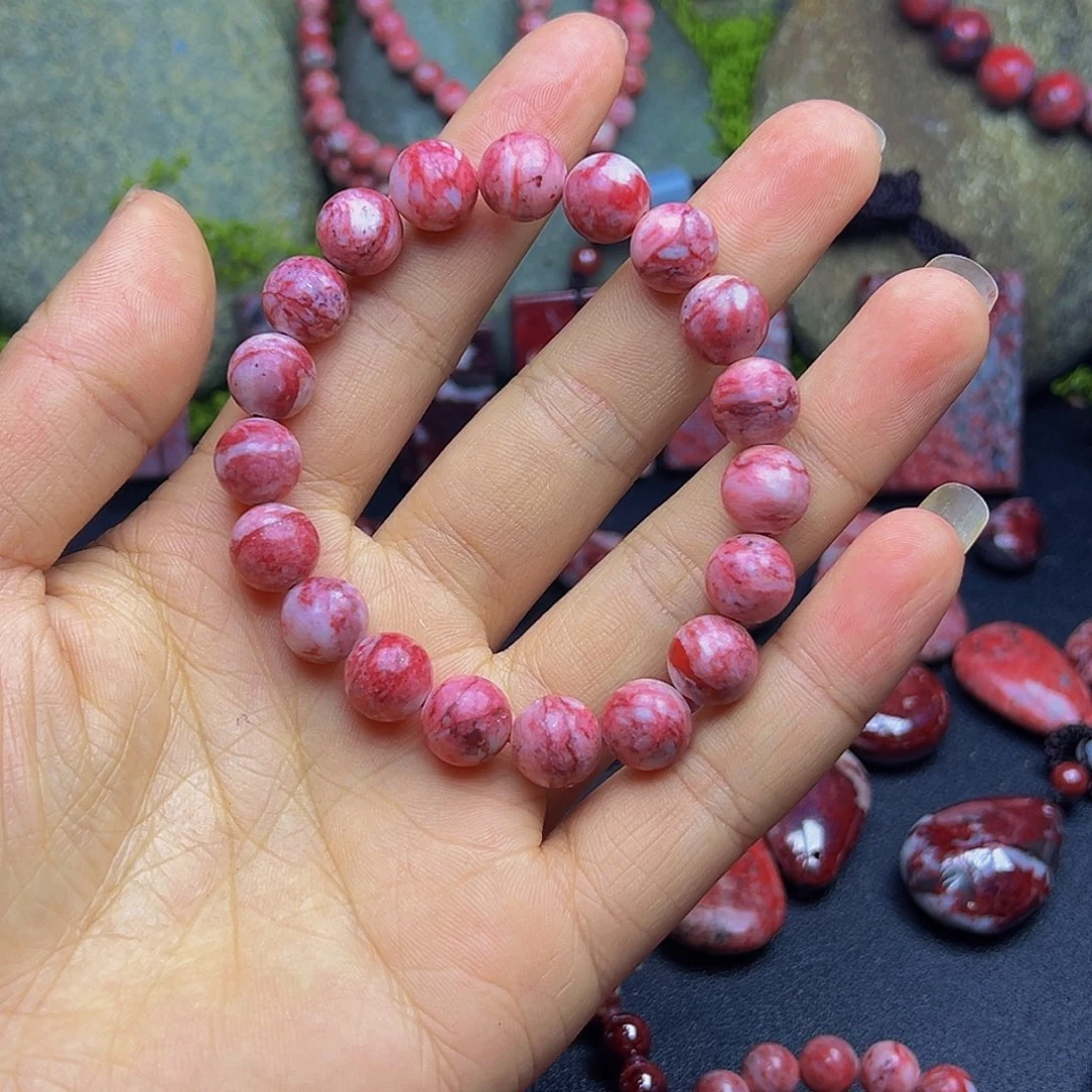 菩***卐天然辰砂朱砂手串