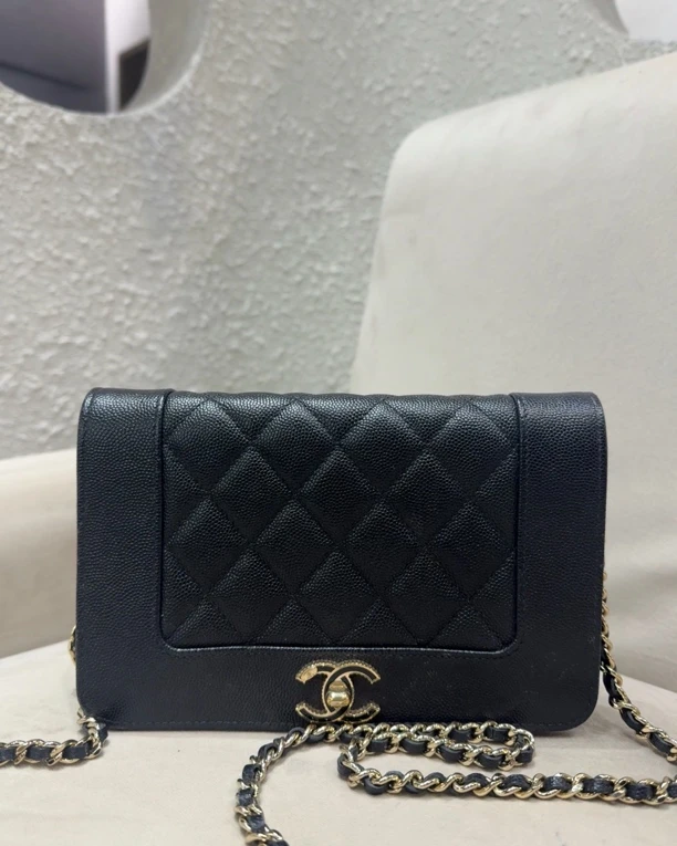 95新 Chanel/香奈儿 Chanel珐琅扣woc单肩斜挎包