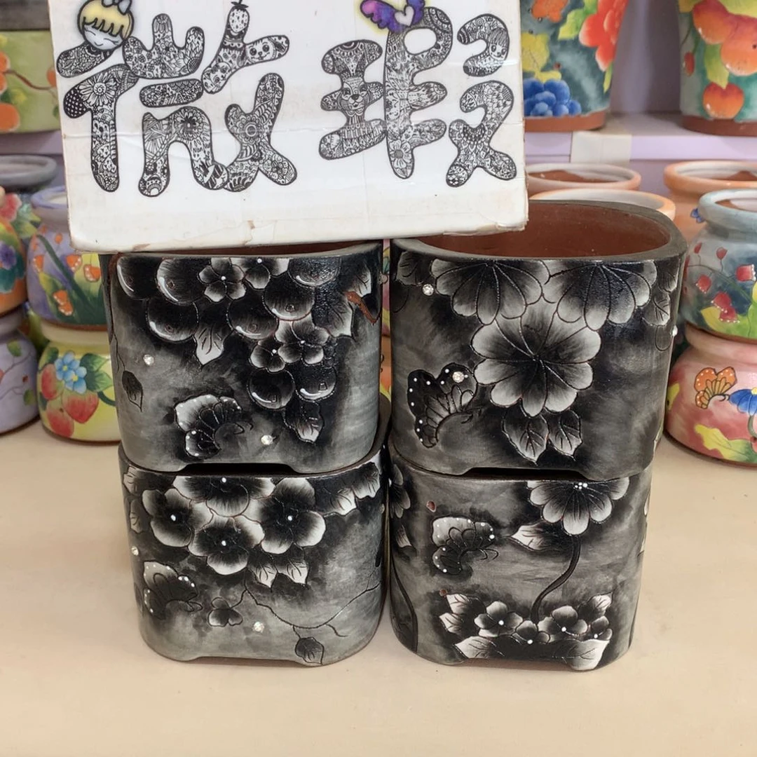 福利花盆，手绘花盆