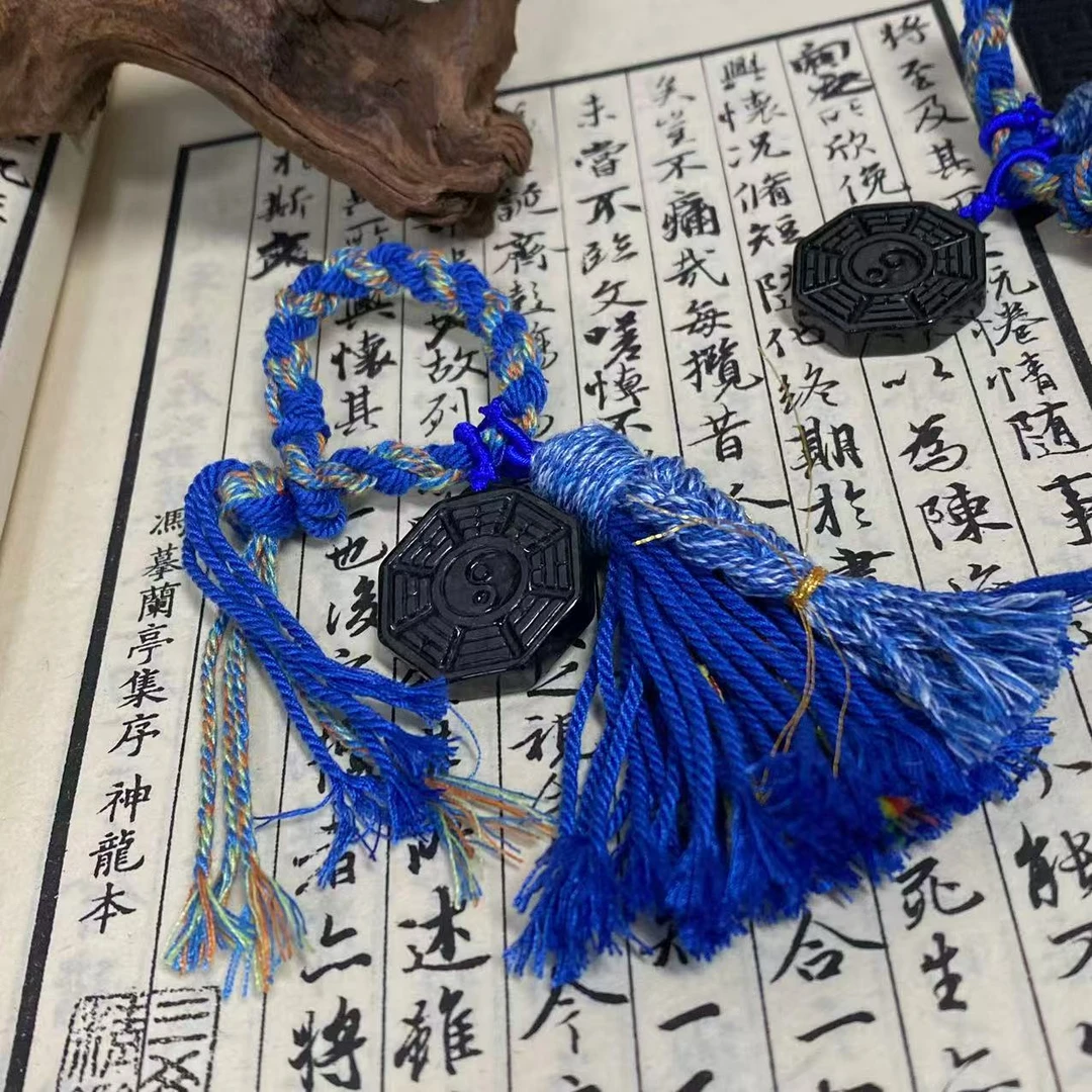 【翡翠系列】翡翠 藏蓝手工棉绳~刮刮牌乌鸡车挂包挂，多样性发货1件