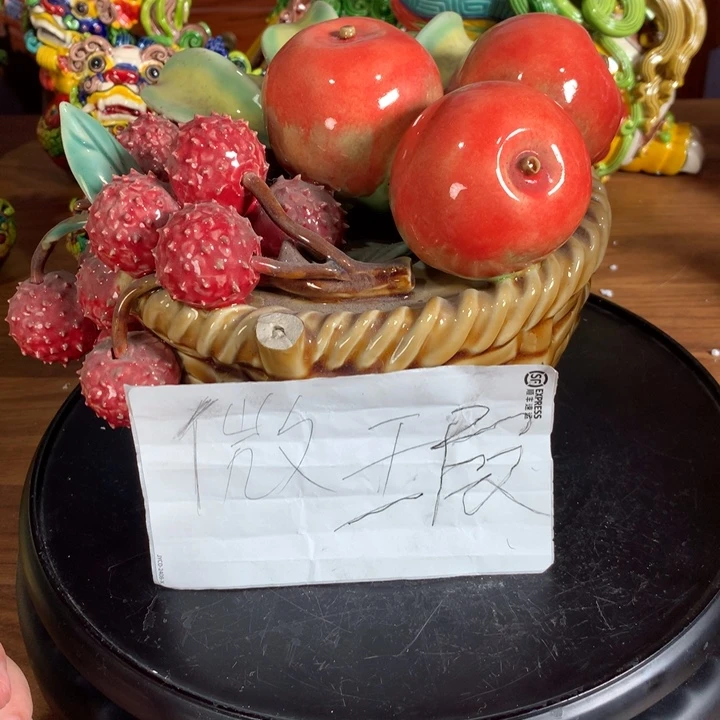 摆件特价陶瓷水果蓝