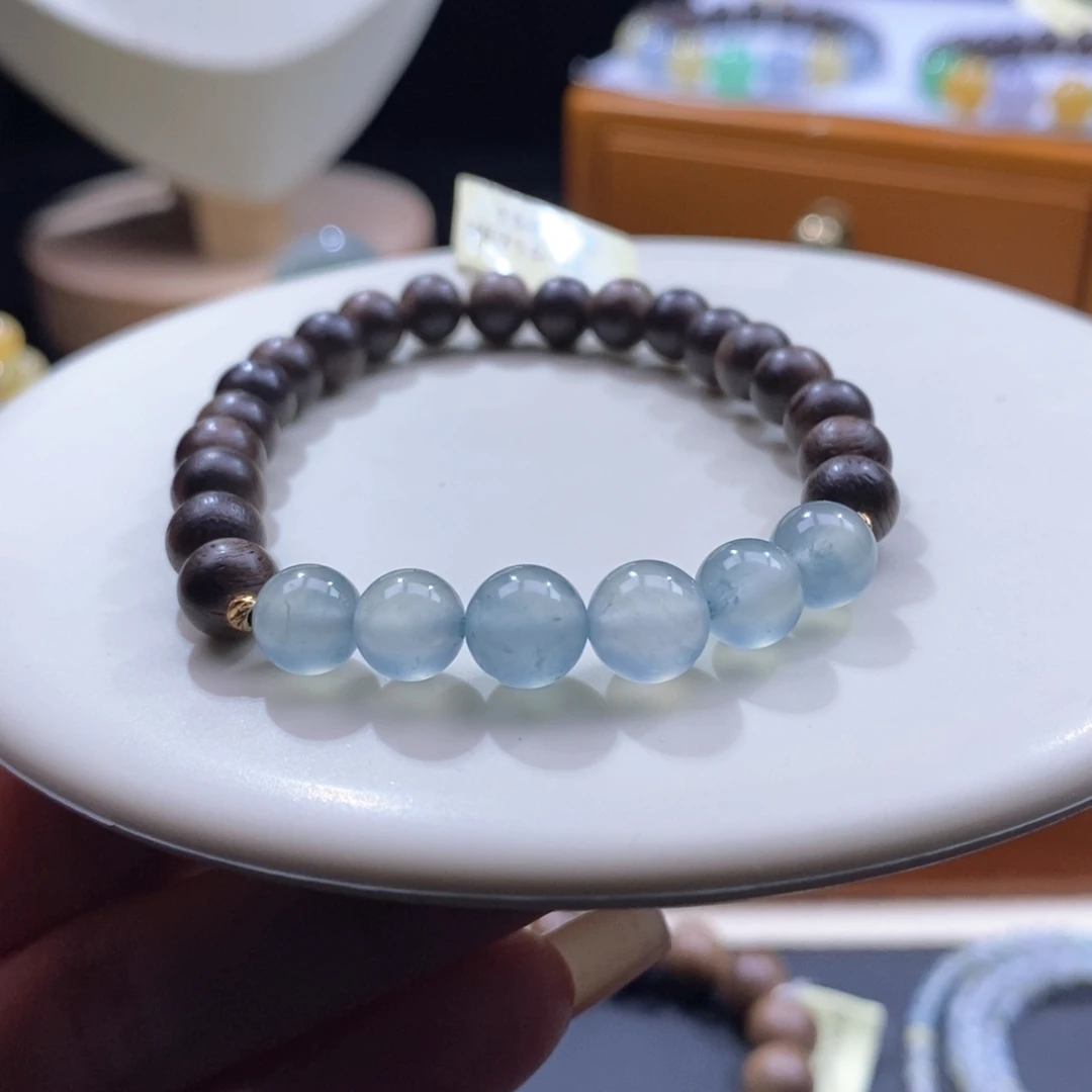 未镶嵌手串翡翠冰蓝底手串