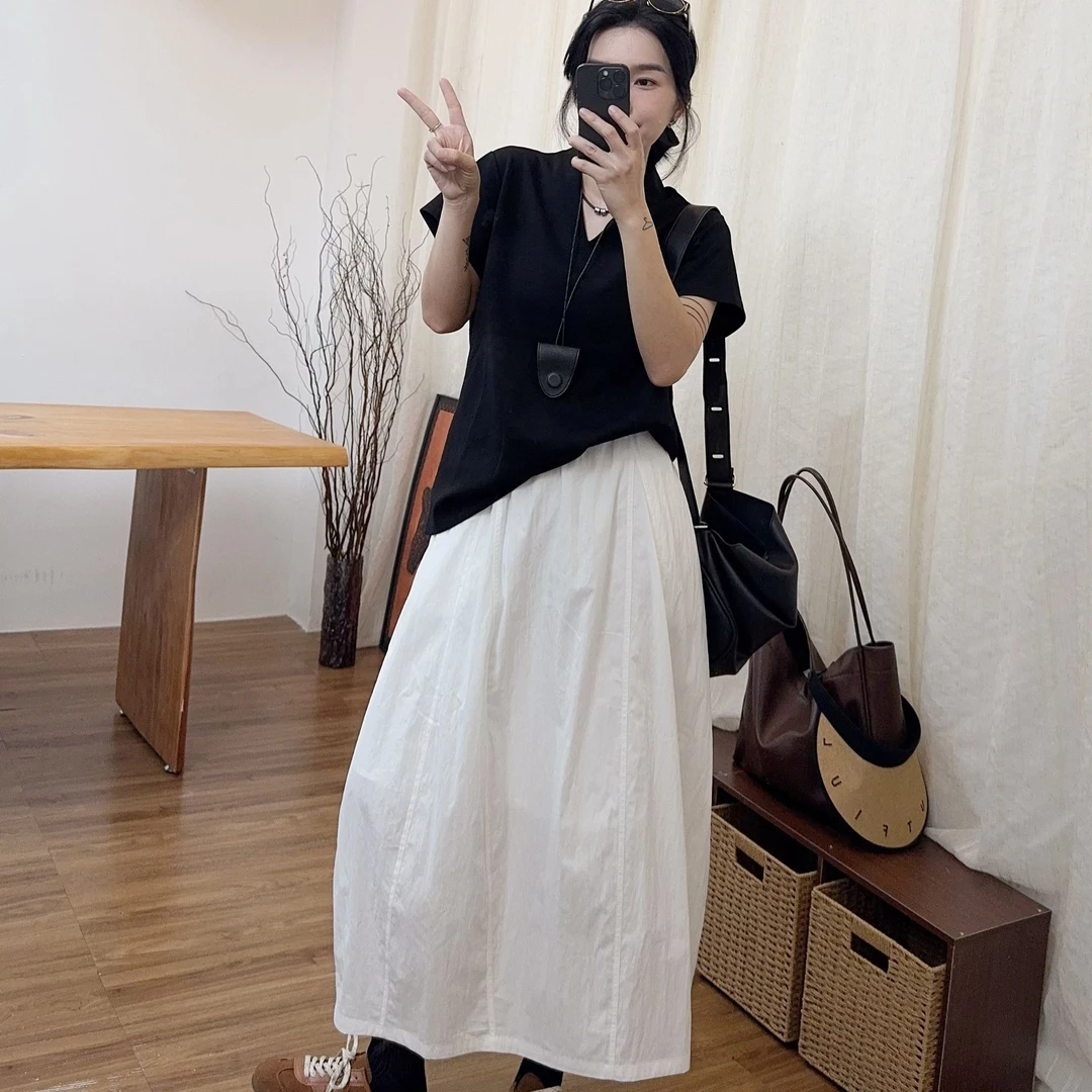 【About June】六月家廓形花苞裙休闲风女装气质半身裙春日慵懒半裙