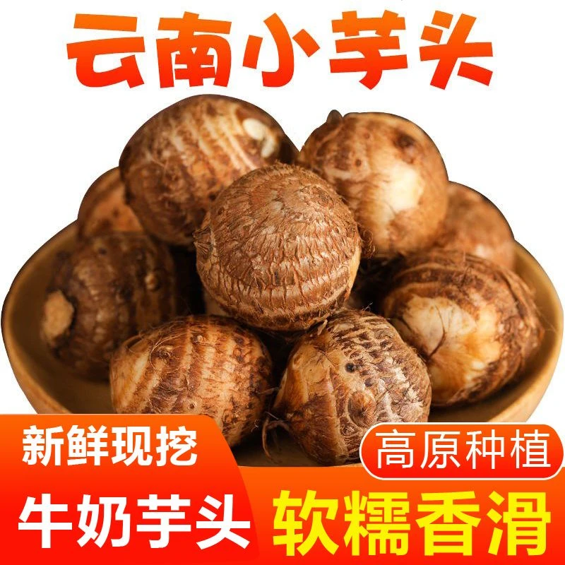 【超低价】现挖云南牛奶小芋头粉软糯新鲜毛芋头批发1/3/5/9斤包邮