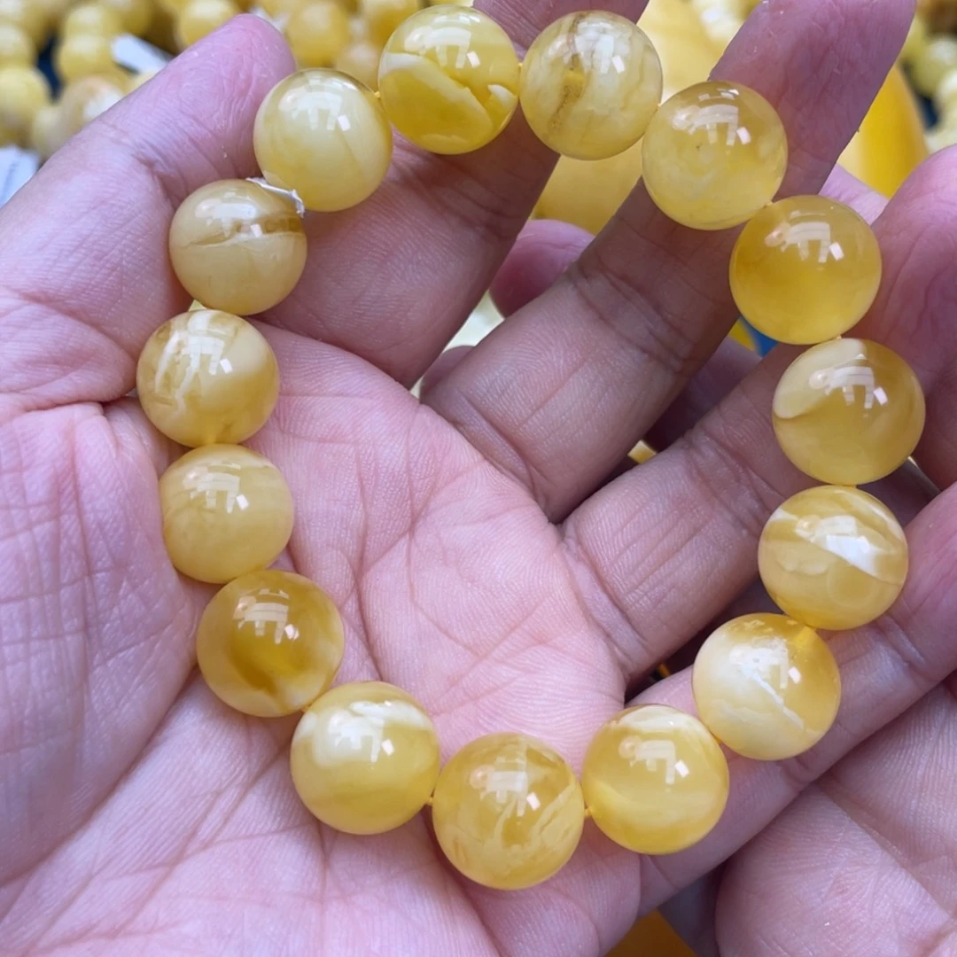 琥珀裸石未镶嵌琥珀蜜蜡13m m