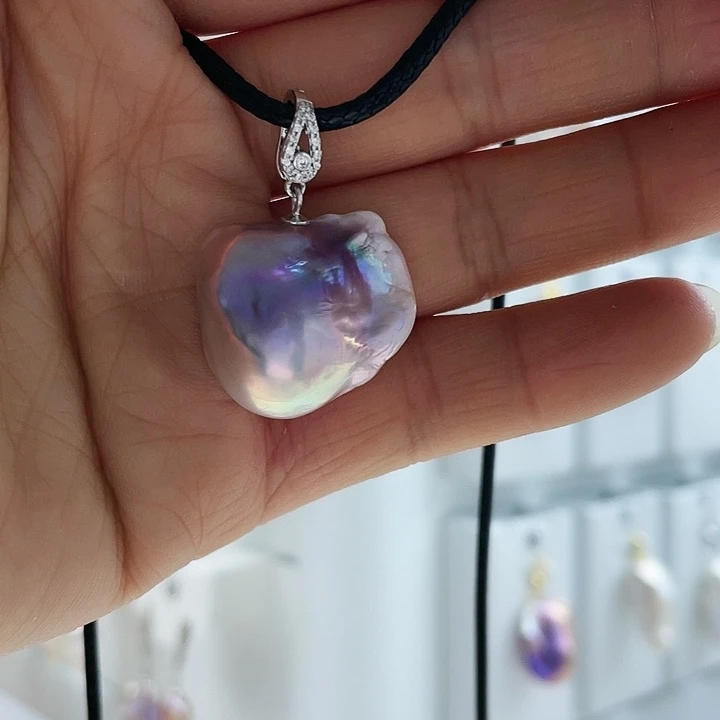 淡水珍珠颈饰银S925镶嵌