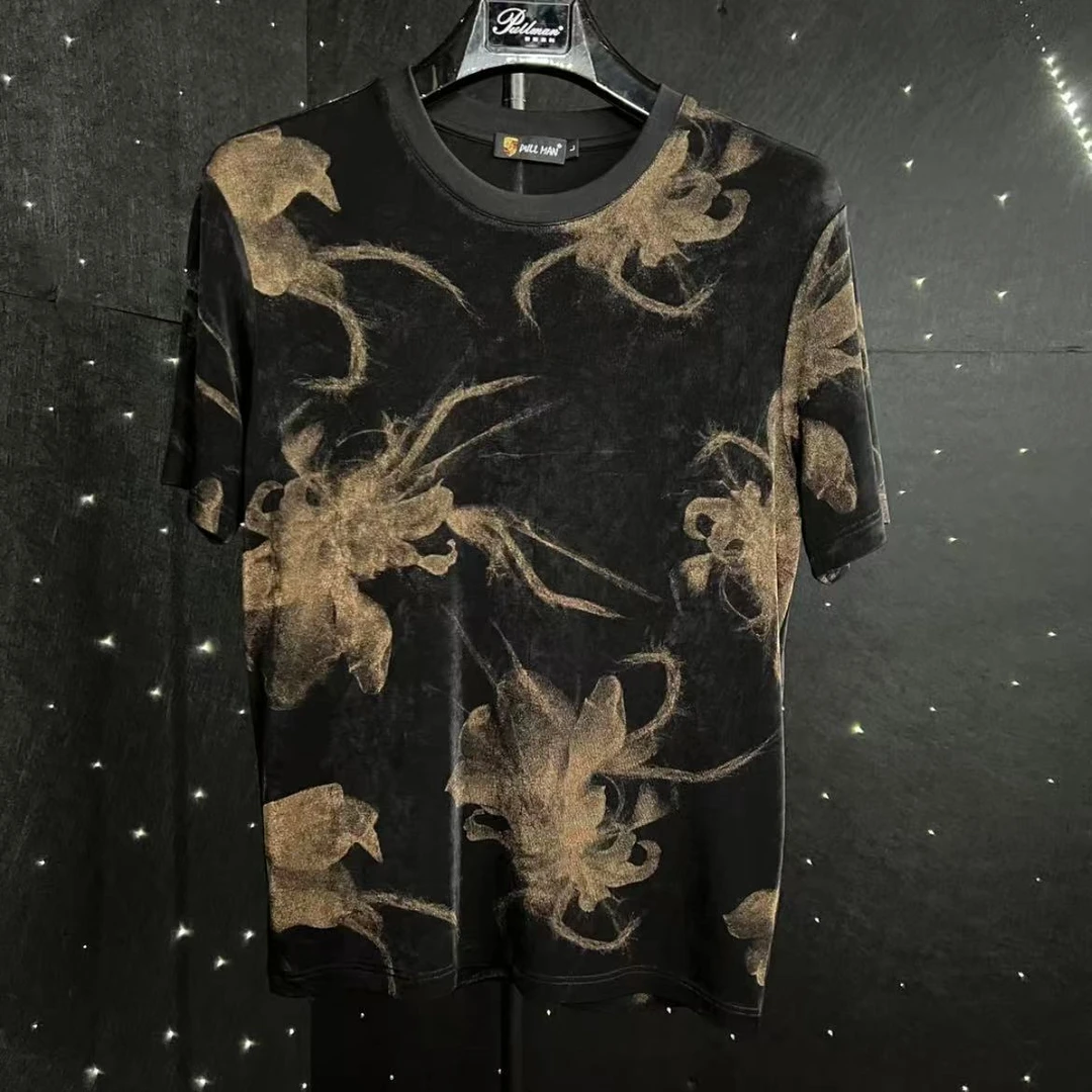 【设计】黑金蜘蛛 典藏系列 高端男士奢华圆领T恤短袖