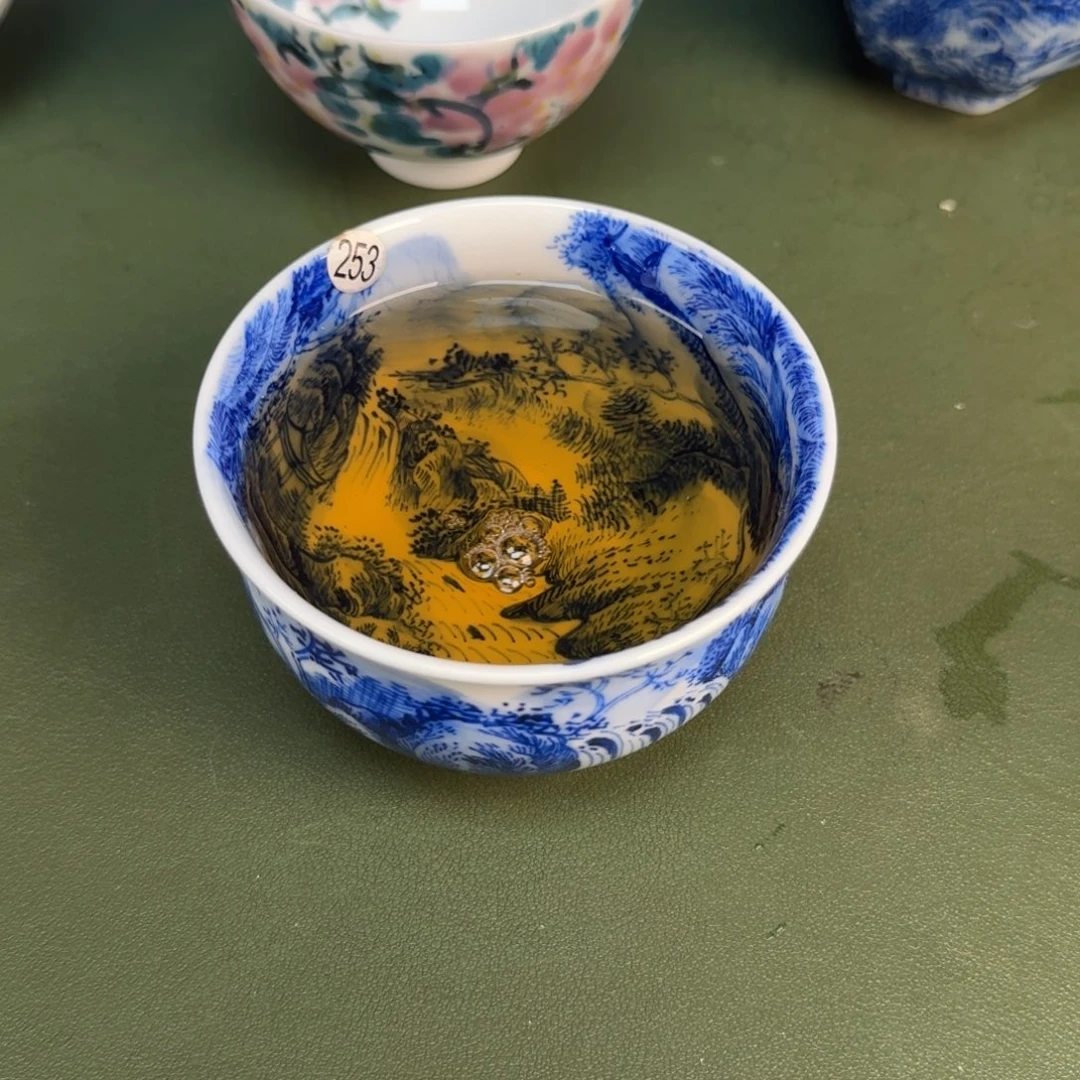 景德镇纯手绘茶具圆t253