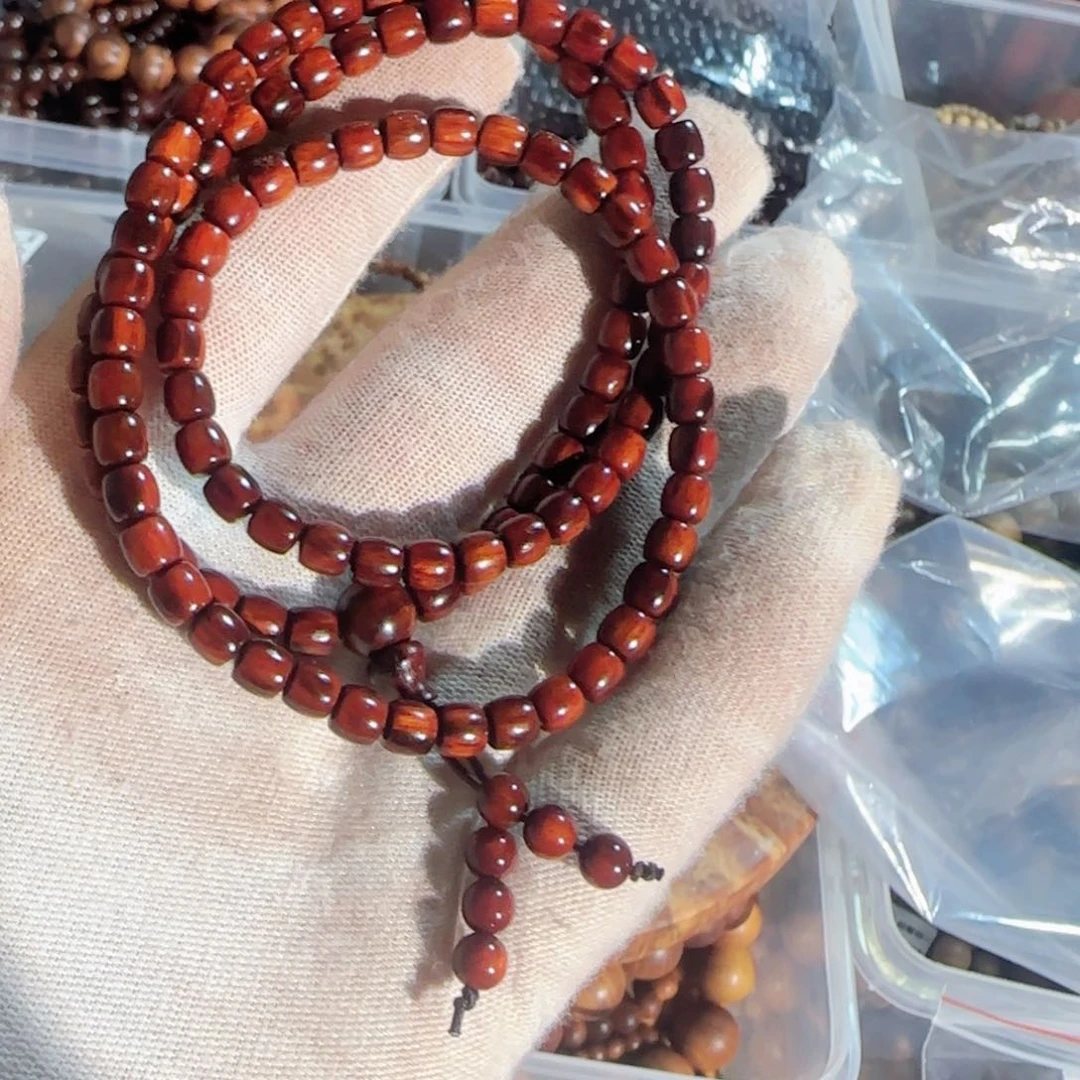 檀香紫檀（小叶紫檀）5×5桶珠高油密