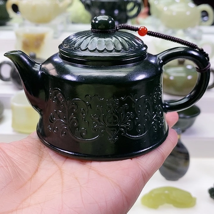 未镶嵌和田玉挂件茶壶170m l