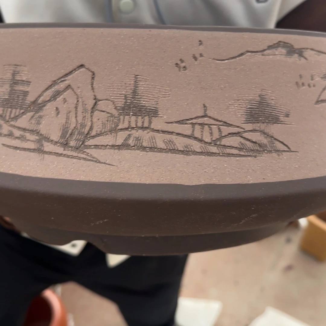 紫砂花盆口径23.12口径