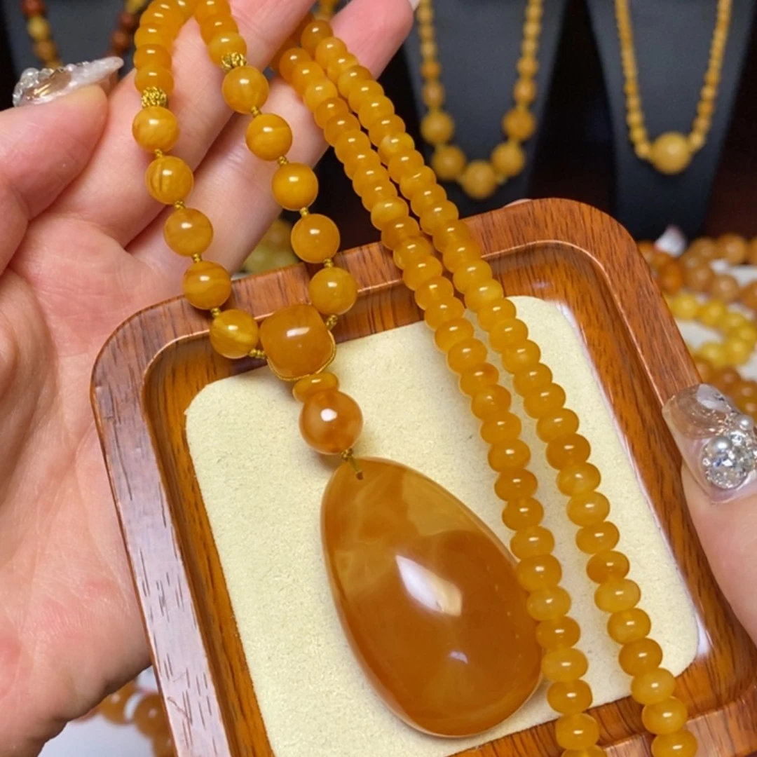 【闪购商品】蜜蜡颈饰未镶嵌项链