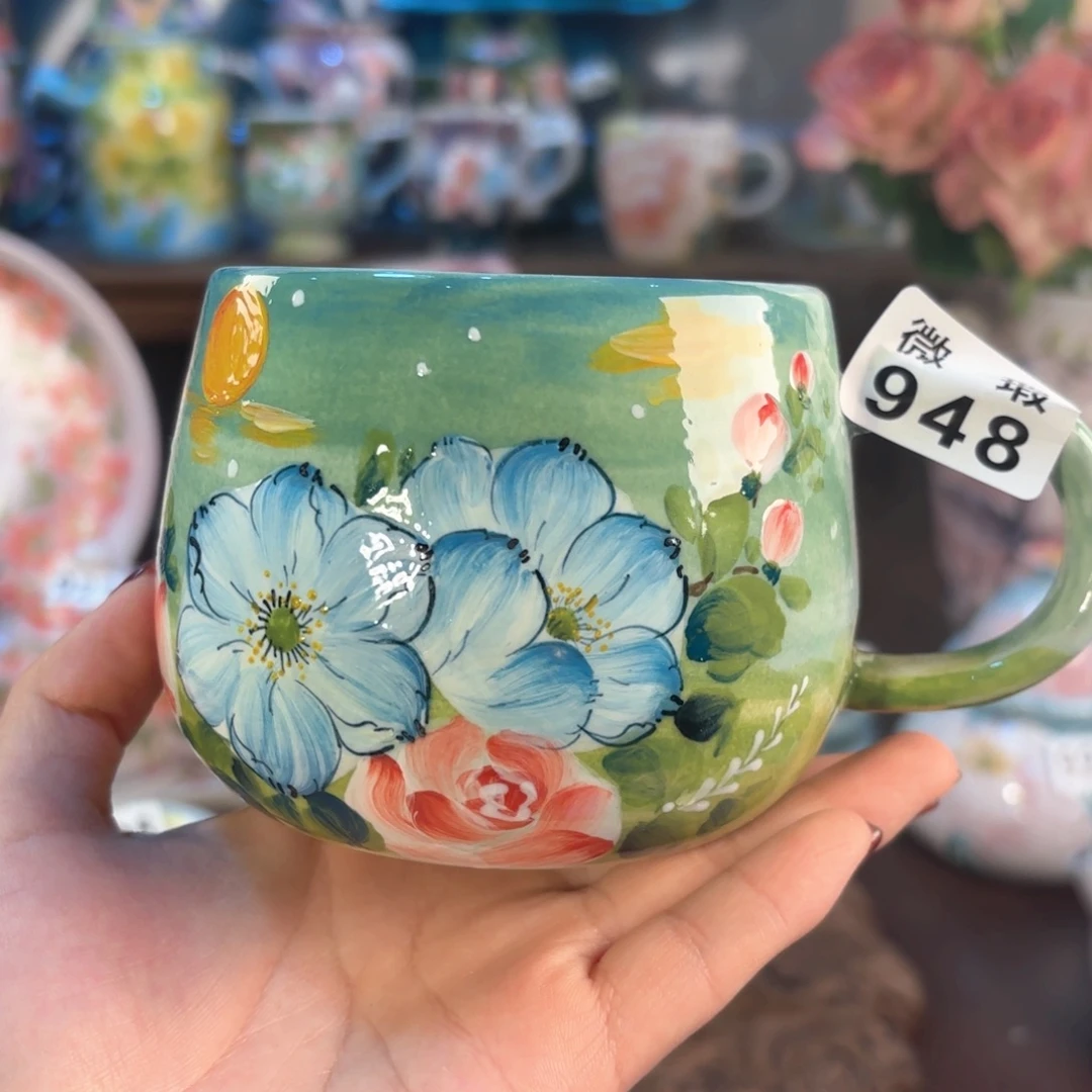 景德镇手绘高温釉下彩陶瓷茶具