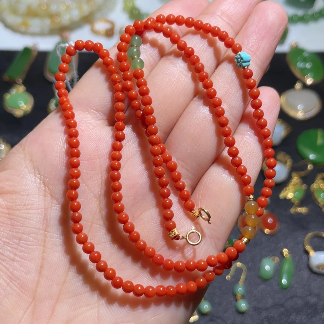 南红玛瑙未镶嵌颈饰