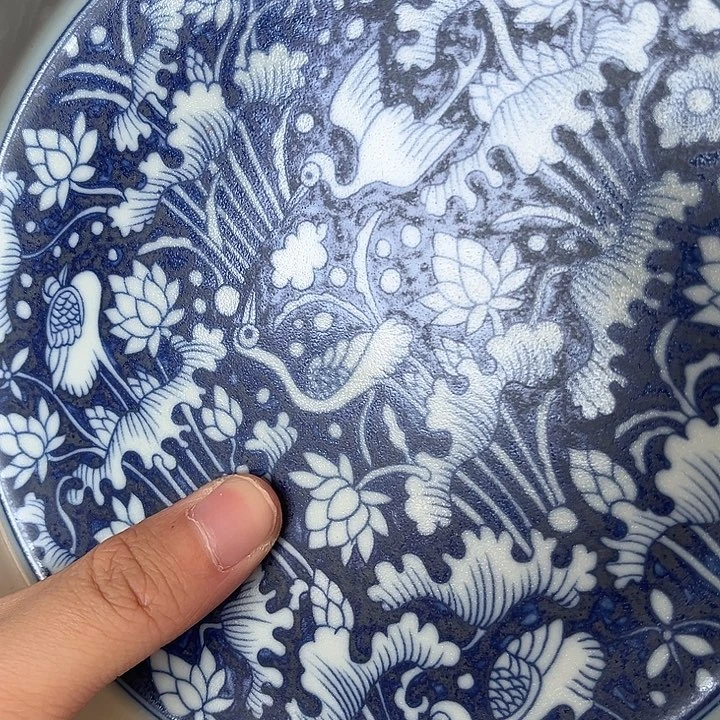 摆件景德镇青花一路连科大壶承