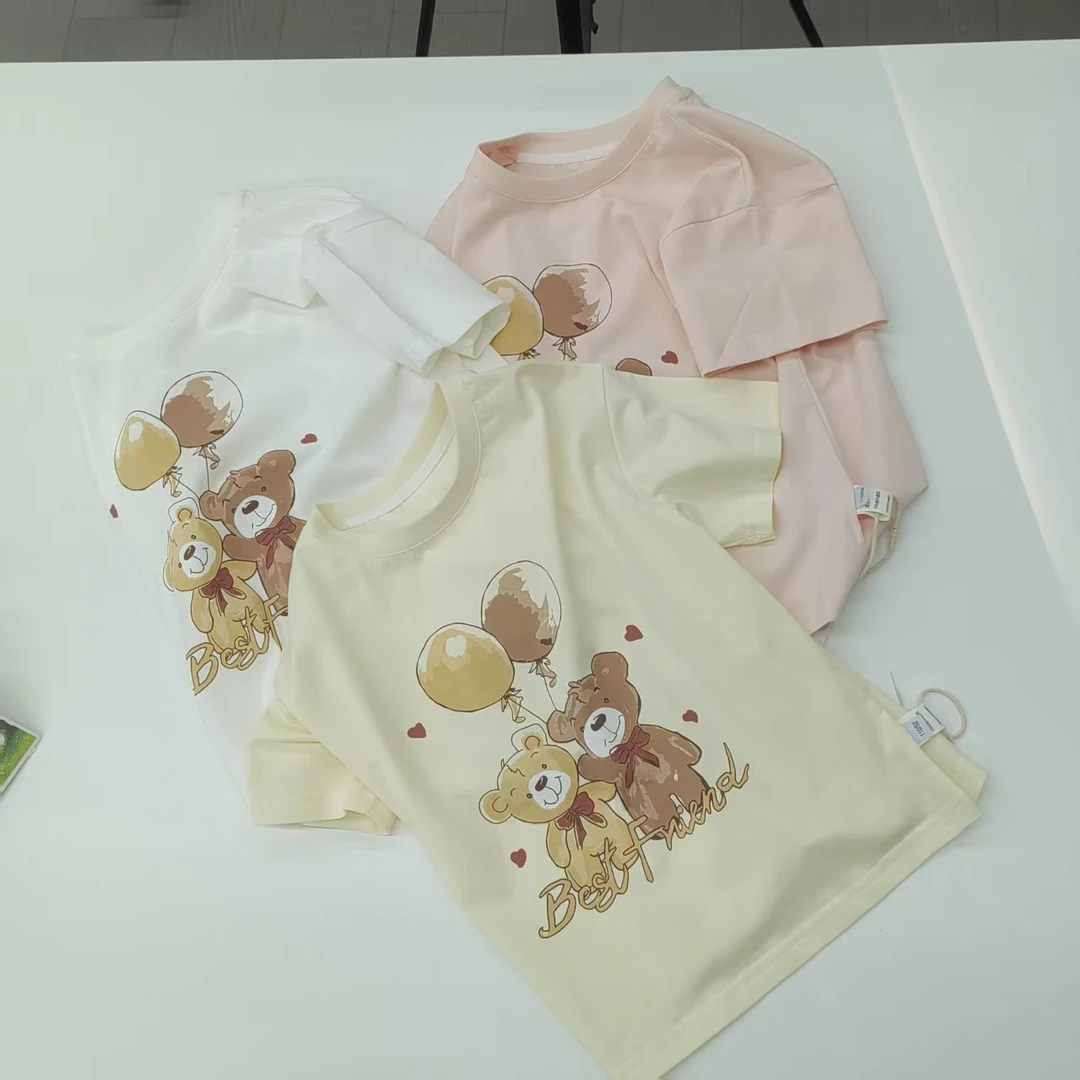 新款自家小熊气球T恤028005