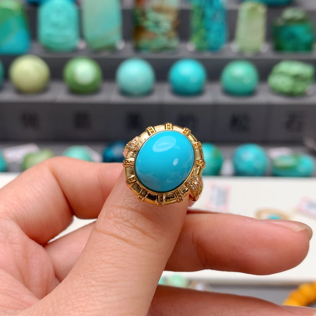 绿松石其他18K金镶嵌