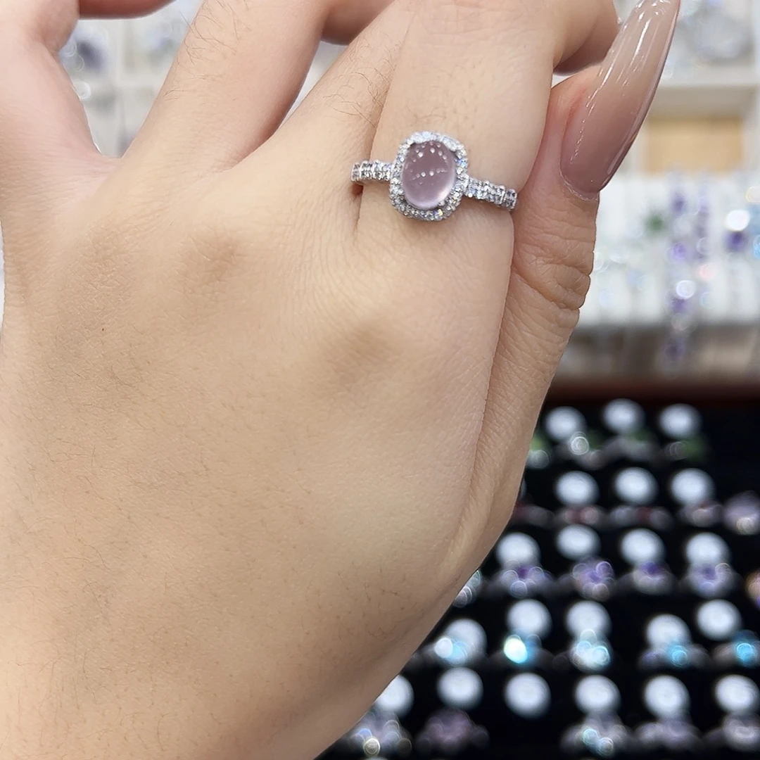 银S925镶嵌戒指萤石