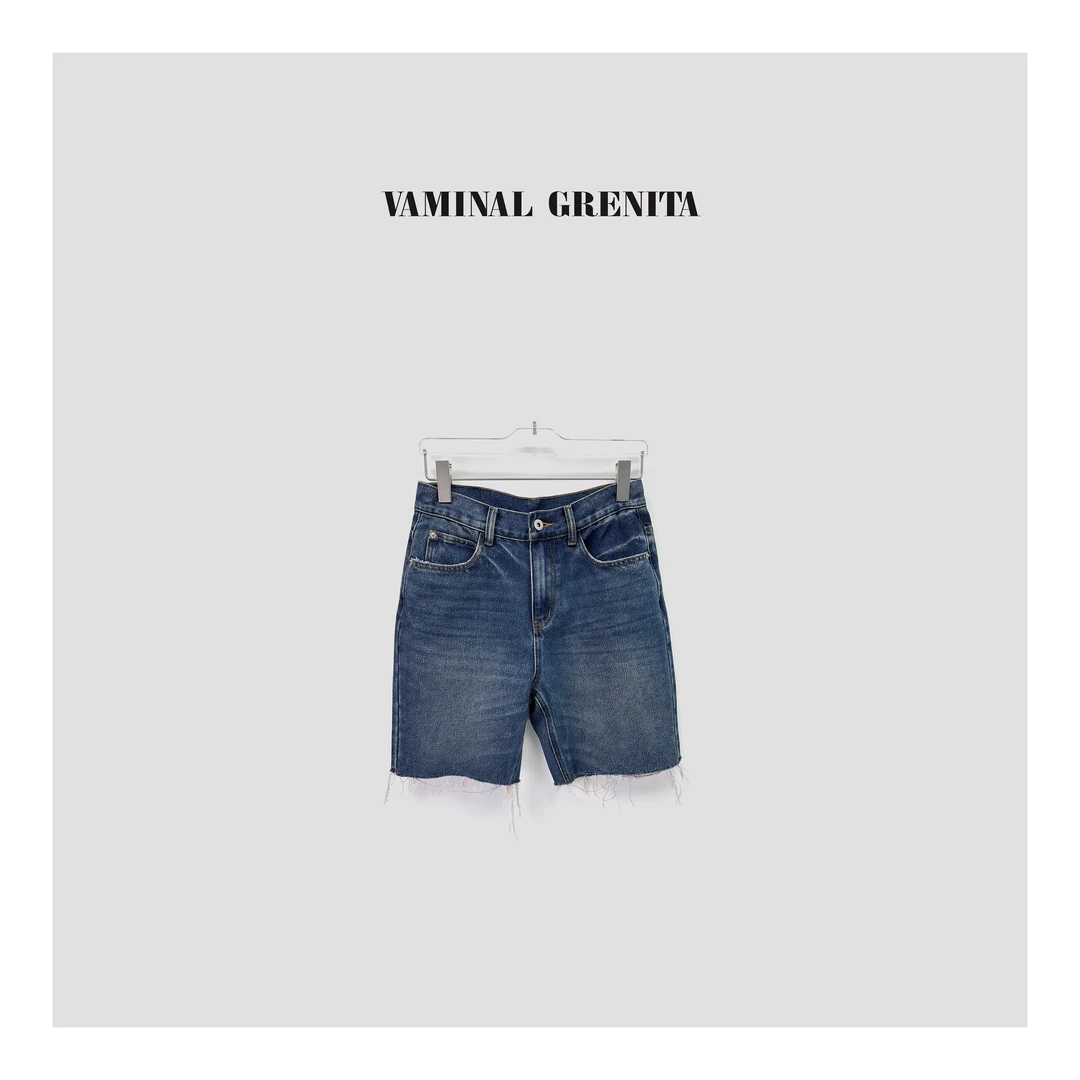 VAMINAL GRENITA 七彩线流苏毛边五分牛仔短裤 VGA98497